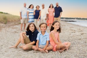 extended family session outdoors