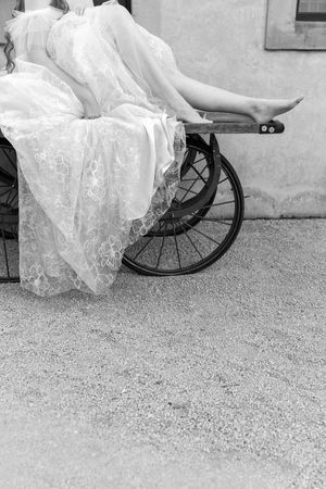 An artistic rendition of a bride.