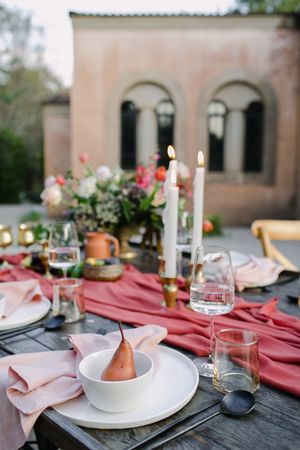 An Italian inspired wedding tablescape.