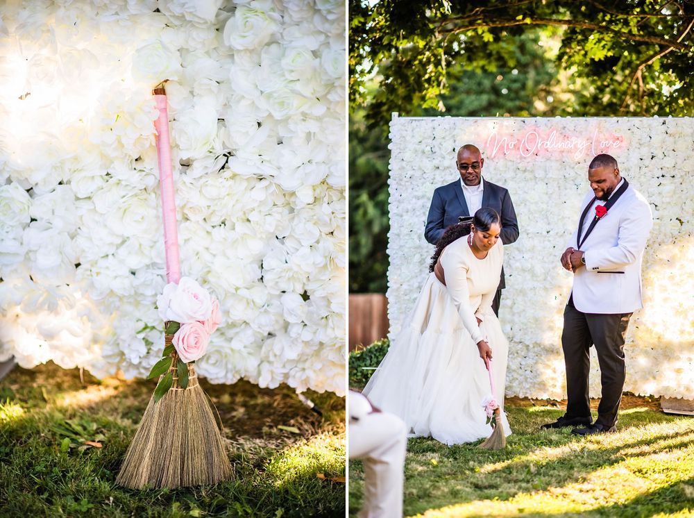 parkland washington state backyard summer wedding and reception