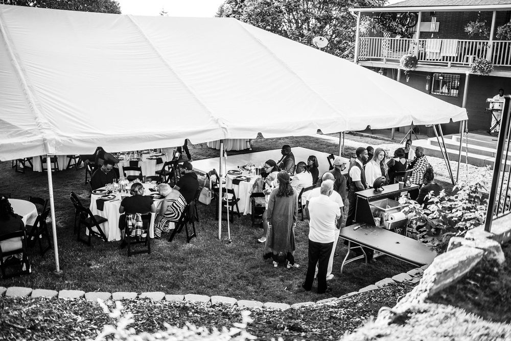 parkland washington state backyard summer wedding and reception