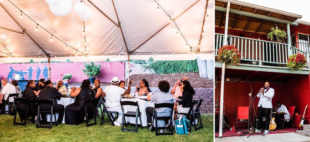 parkland washington state backyard summer wedding and reception