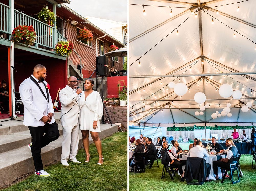 parkland washington state backyard summer wedding and reception
