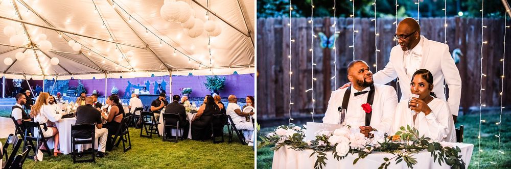 parkland washington state backyard summer wedding and reception