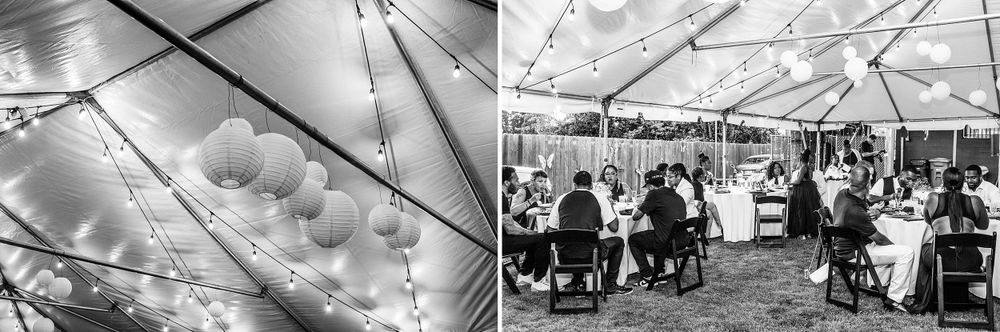 parkland washington state backyard summer wedding and reception