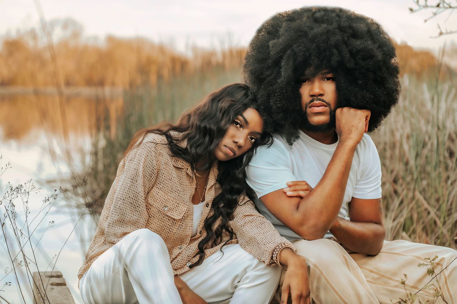 afro couple portraits by Jhenny Bonafe