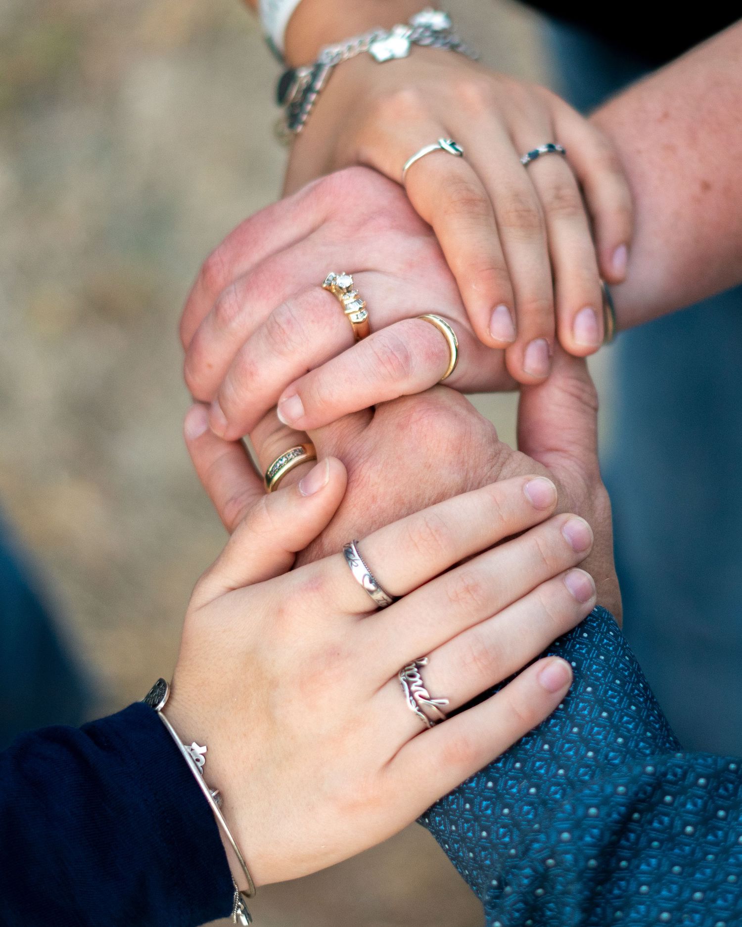 Family photo hands