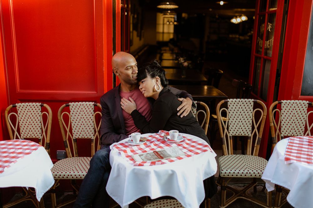 Paris engagement photo shoot