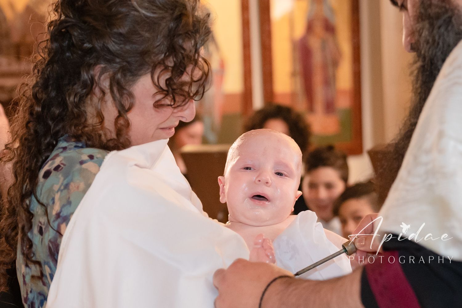 Orthodox Baptism Christening Church Photography St Albans St Paraskevi Baby Priest Nouno Nouna Godparents