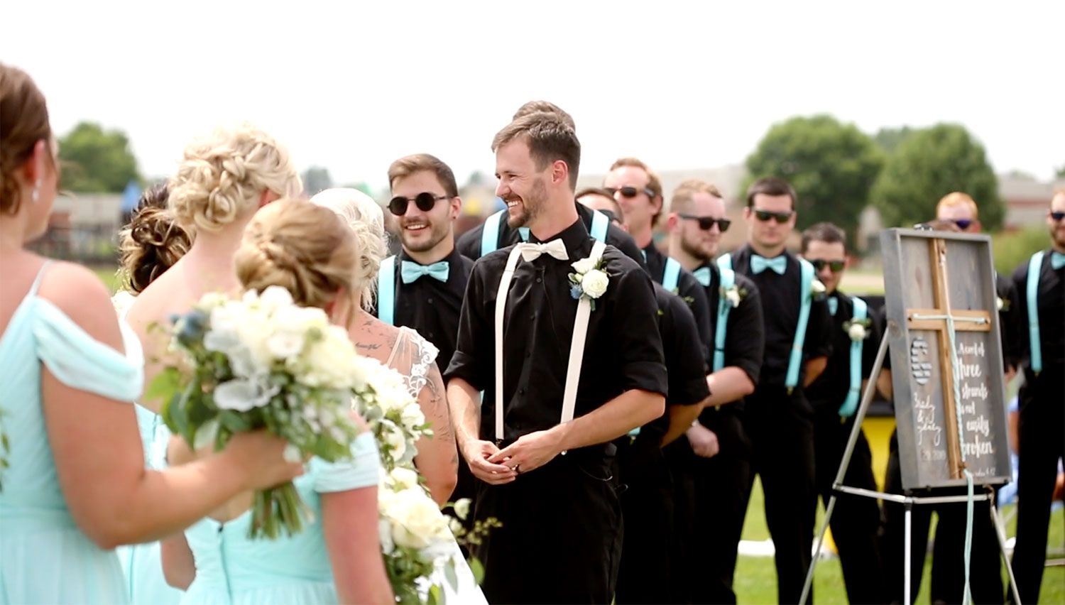 Central Minnesota wedding party in wedding video by Laura Leigh Images