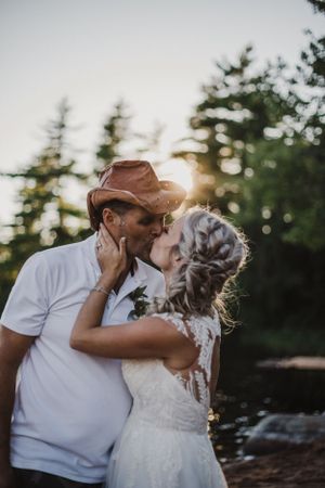 A small wedding on a lake near New Ross, Nova Scotia