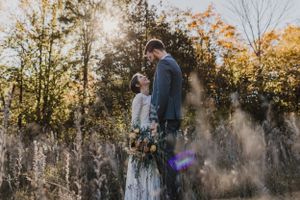 An elopement/ intimate ceremony in the woods in Vanderwater Conservation Area near Tweed, Ontario