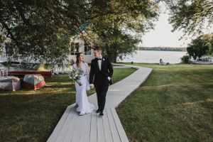 Intimate wedding hosted by Carriage Lane Elopements at Lake on the Mountain near Picton, Ontario