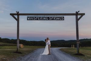 Intimate wedding in the woods at Whispering Springs in Grafton, Ontario