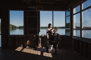 Intimate wedding hosted by Carriage Lane Elopements at Lake on the Mountain near Picton, Ontario
