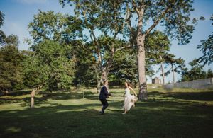 An intimate backyard Indian and Chinese ceremony shared over zoom in Toronto, Ontario