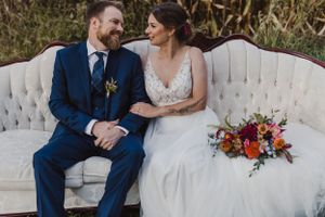 A backyard wedding at Cunningham House in Picton, Ontario