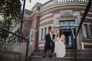 An intimate backyard Indian and Chinese ceremony shared over zoom in Toronto, Ontario