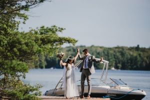 An intimate wedding on the lake near Perth, Ontario