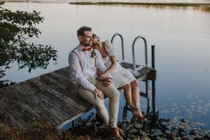 An elopement / intimate wedding along the lake near Middleton, Nova Scotia