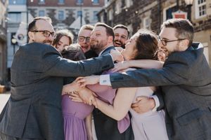 Wedding party photos down by the Lower Deck along the Halifax Waterfront, Nova Scotia
