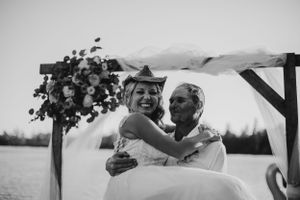 A small wedding on a lake near New Ross, Nova Scotia