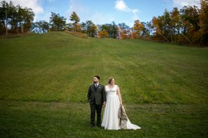 October wedding at Batawa Ski Hill near Trenton, Ontario
