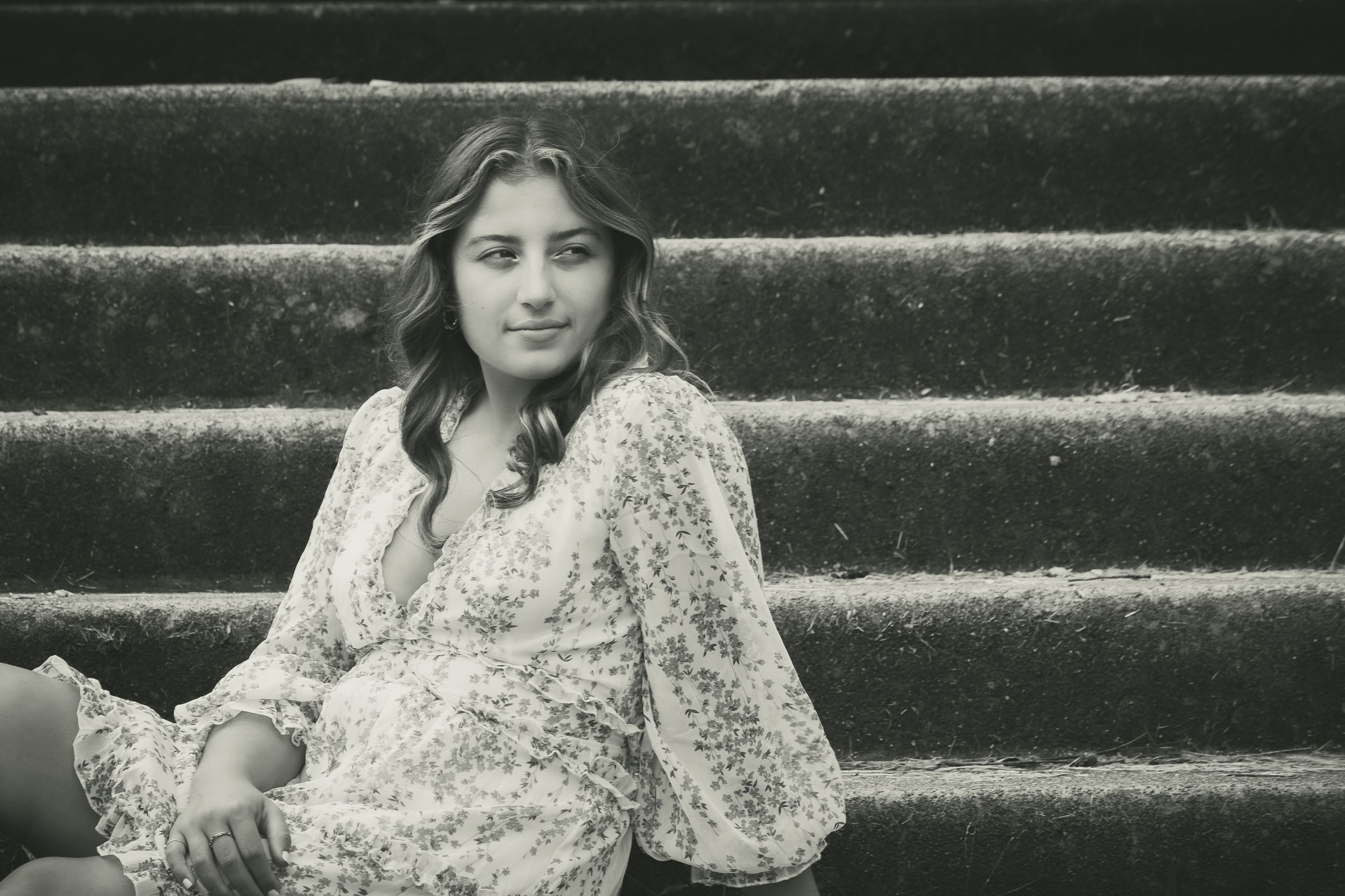 A stylish senior portrait capturing the essence of what it means to be young