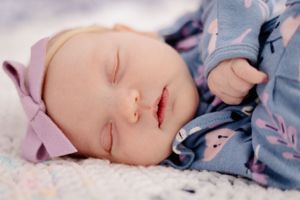 precious sleeping baby girl newborn photo picture
