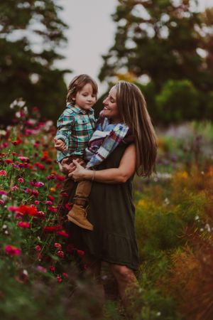 A moody and inspiring picture of a mother with her son