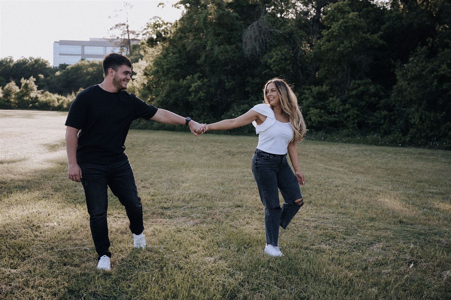 engagement photography session in The Woodlands, Tx