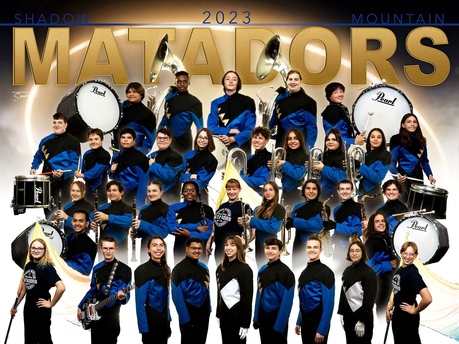 Banners Marching Band group photos Pictures Phoenix Anjeanette Photography senior ABODA AZMBA WGAZ AZ