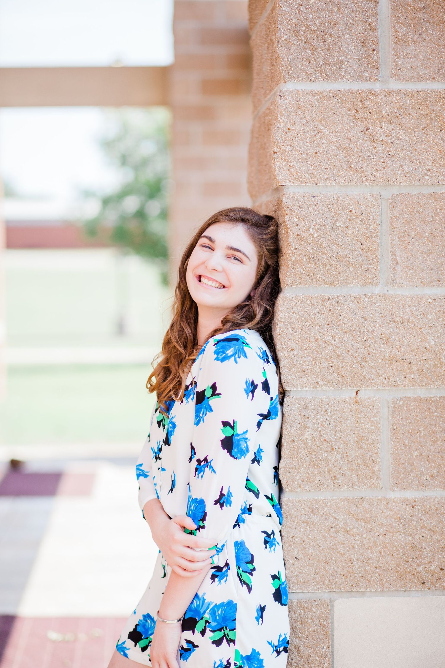 senior girl poses