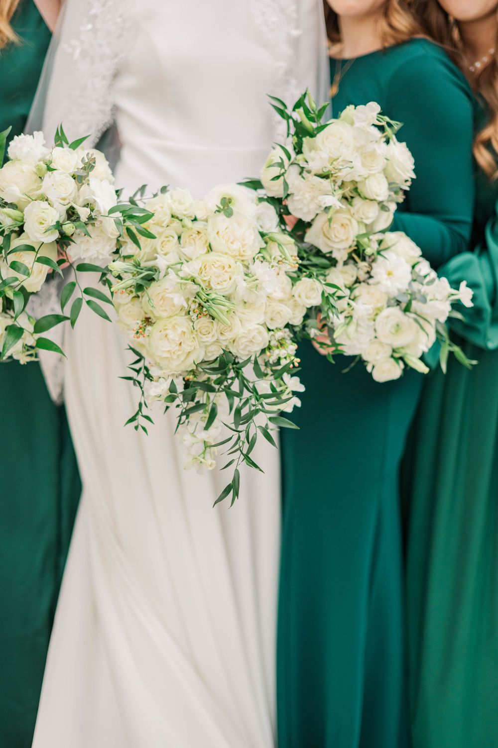 Bridal party portraits at St. Francis Xavier in Stillwater, Oklahoma.