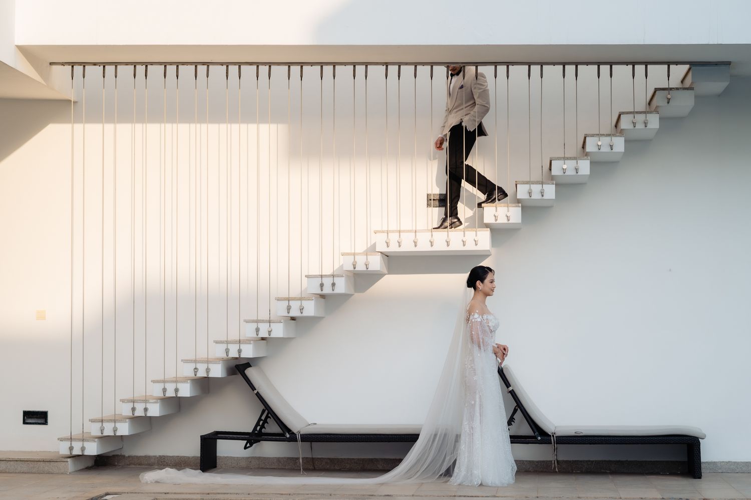 Emotional cinematic photography by Che Hoang Huy for Symphony by H Studio weddings.