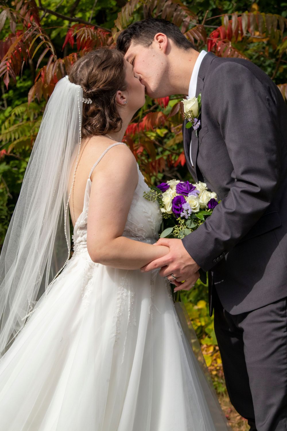 Bride and Groom kissing