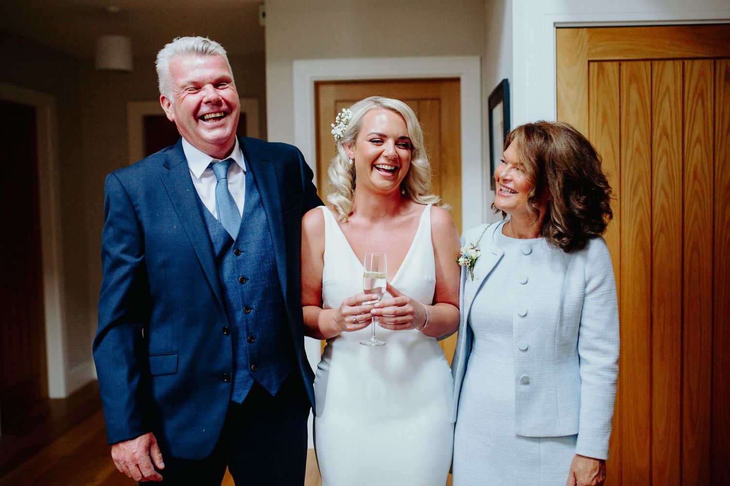 mother and father with bride at Dunmore House