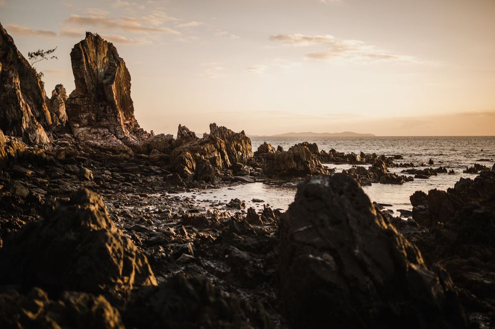 Sunset landscape at stanage bay in QLD