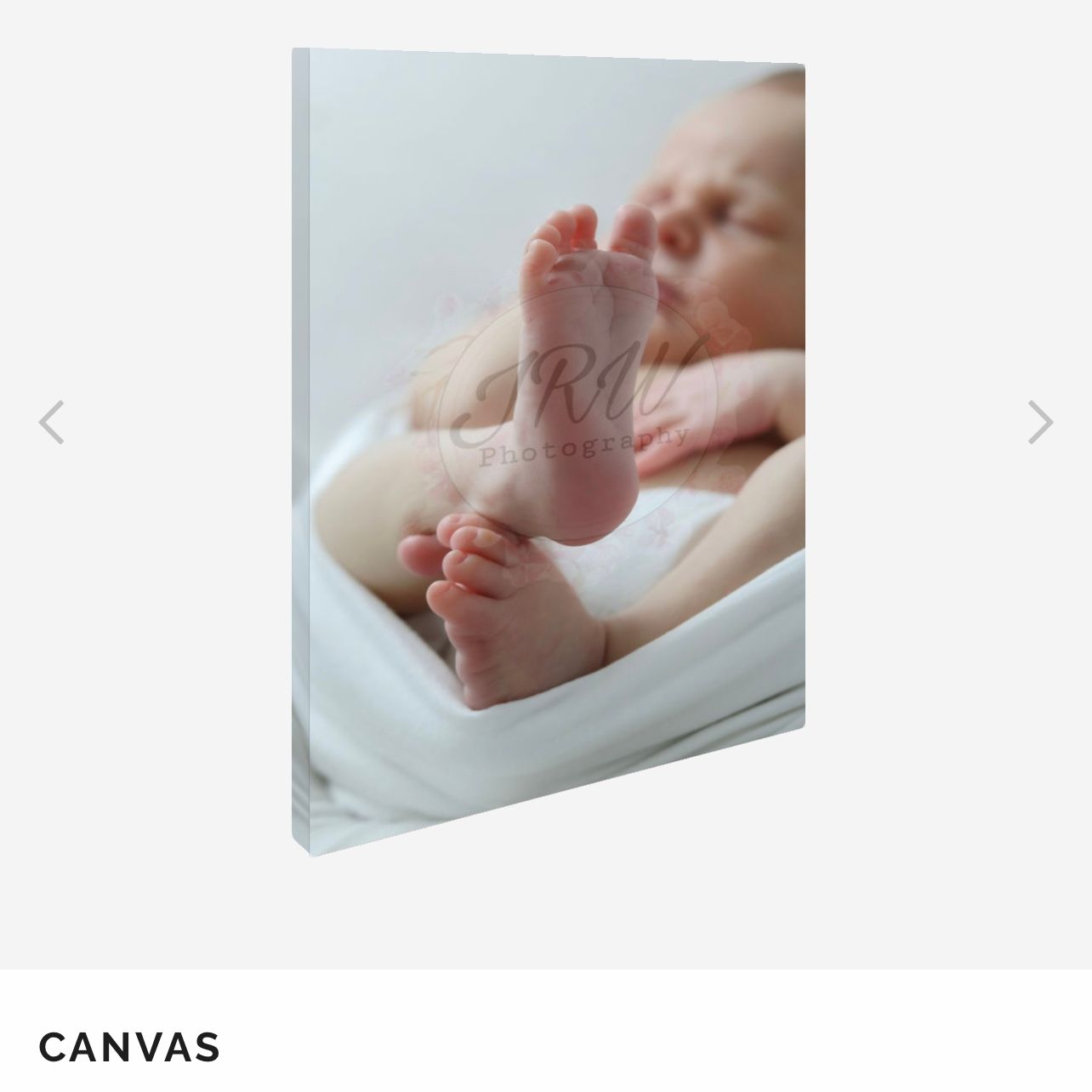 Artistic canvas prints showing tender moments of newborn feet and hands.