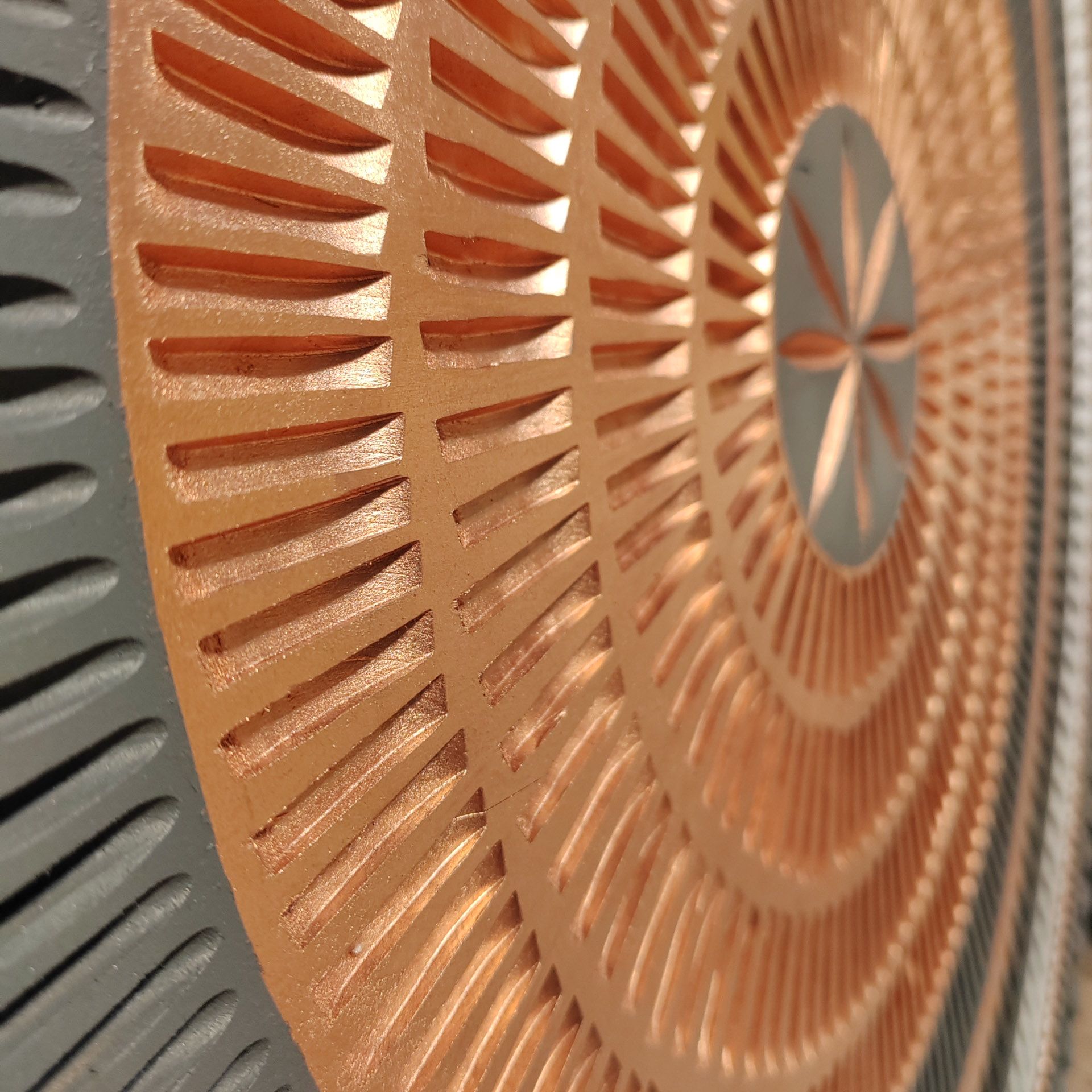 round wood wall