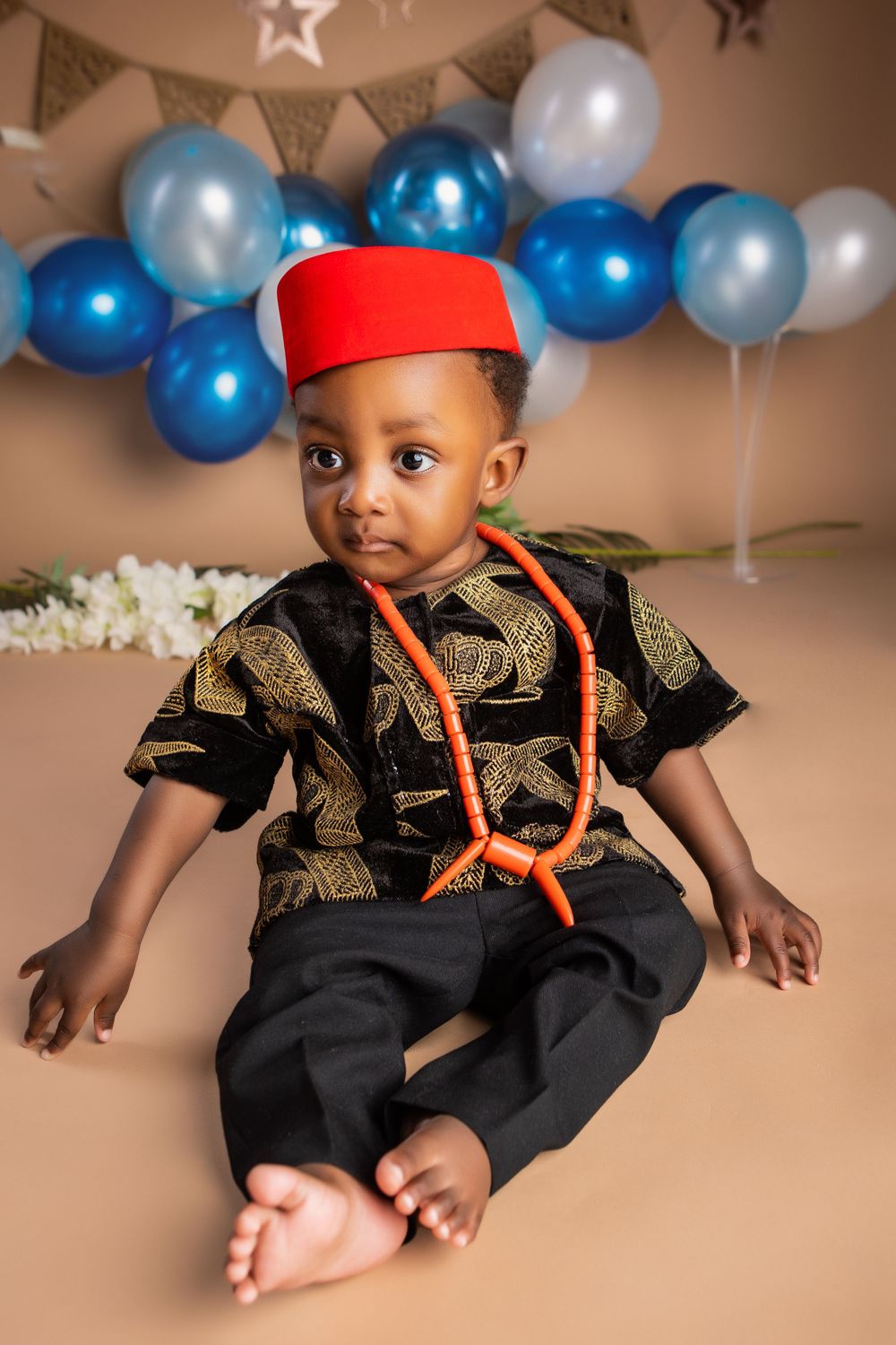 birthday boy in national costume