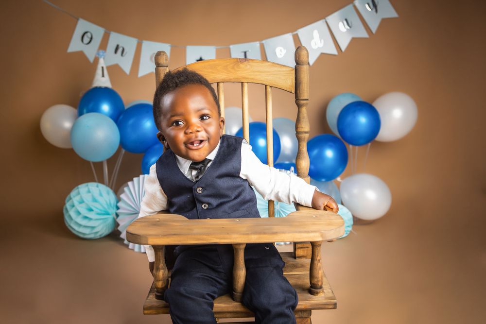 baby boy on his 1st birthday