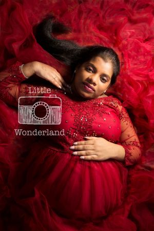 Maternity portrait of woman in traditional Asian dress