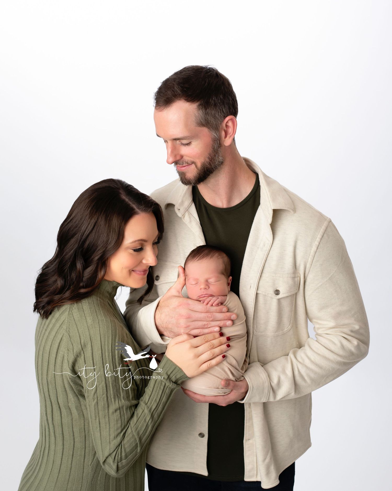 Avon Ohio Family Newborn Photography Session Baby Boy with Parents