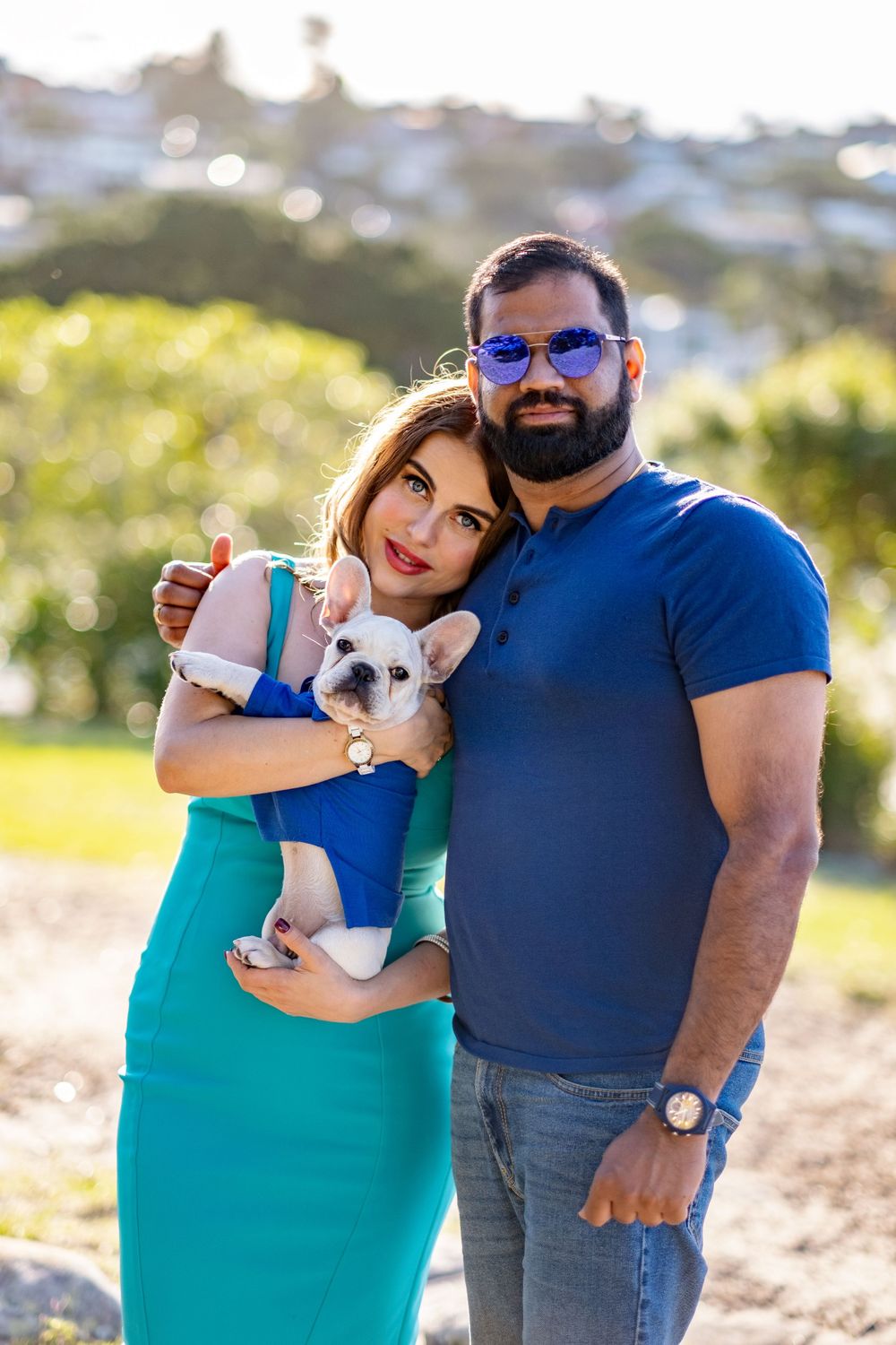 couple and their new puppy photoshoot in mosman