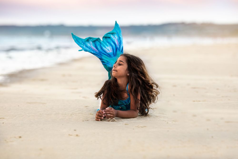 Jersey CI photographer little mermaid on the St Ouen beach