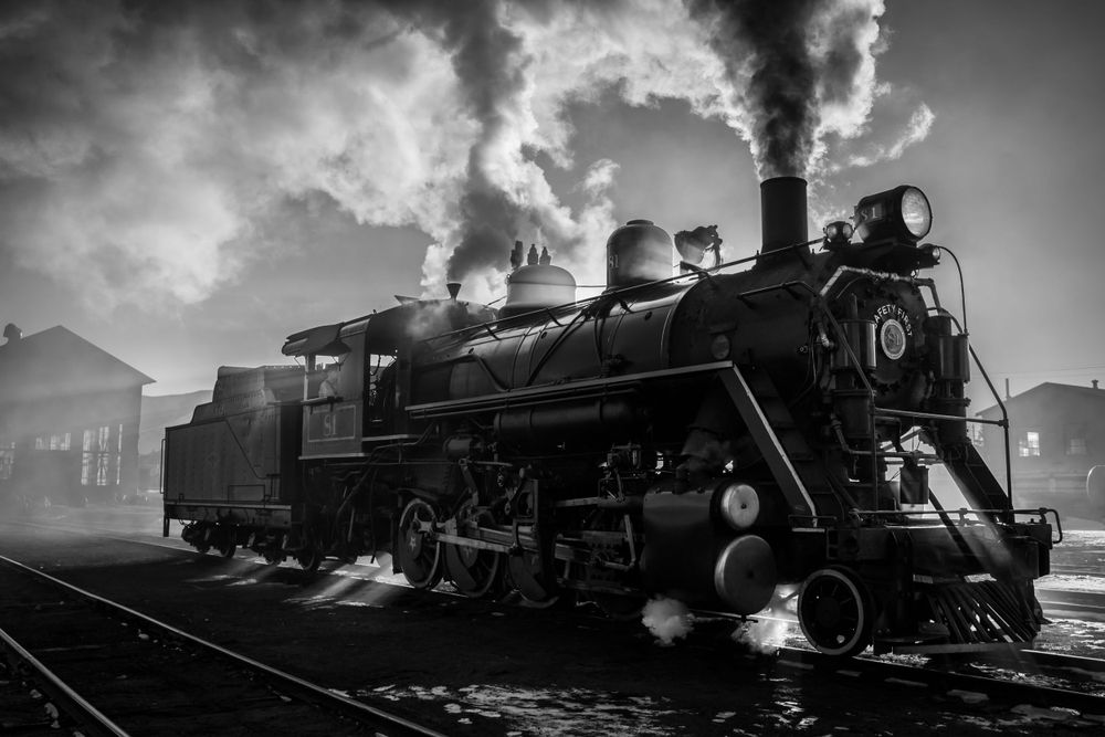 Steam Locomotive at Northern Nevada Railway in Ely, NV.