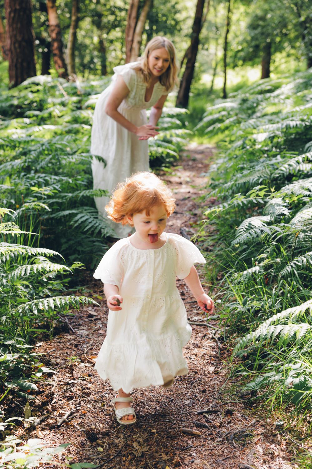 Girl and mum in Ashdown Forest