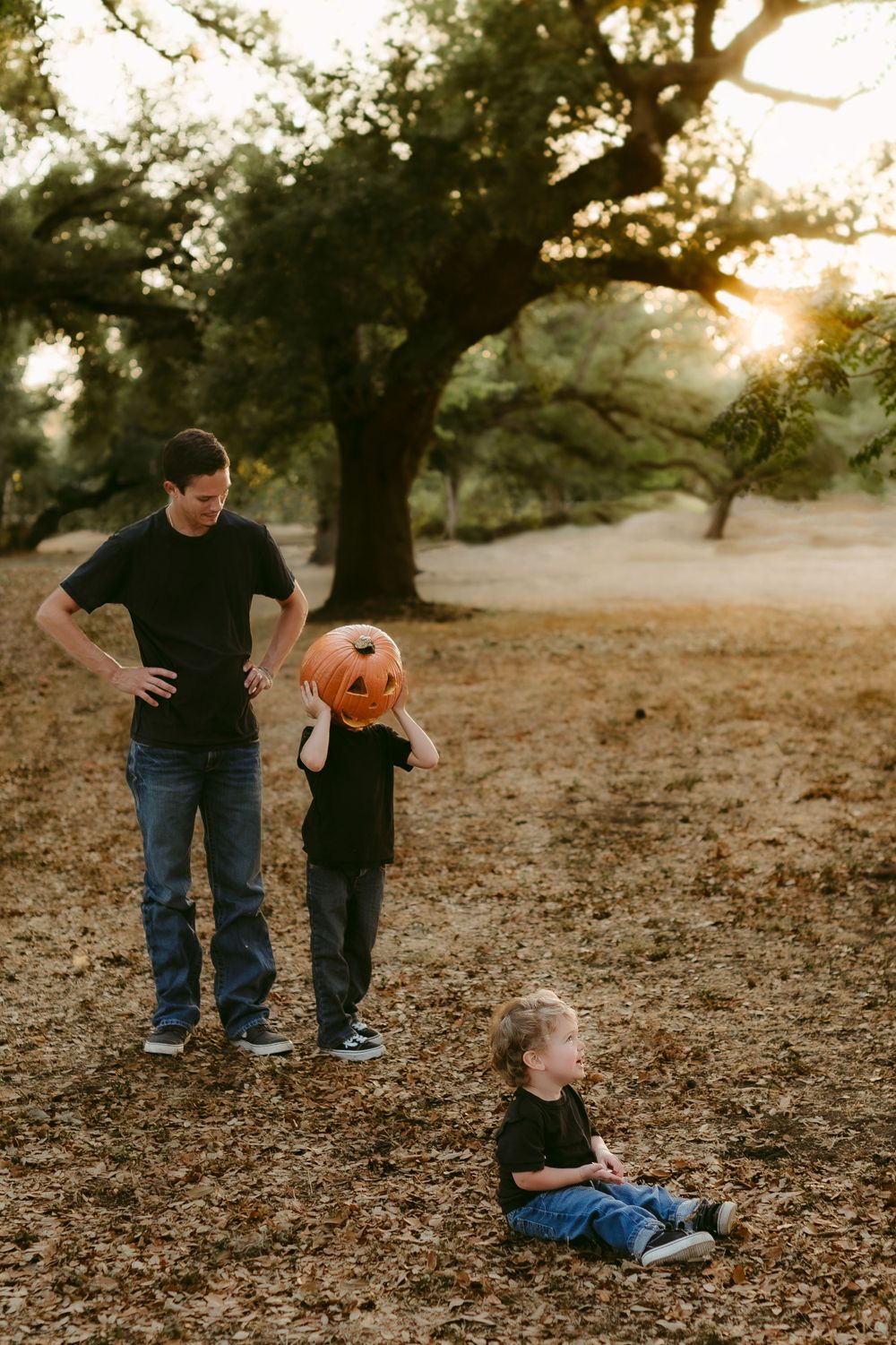 A Spooky Sheet Ghost and Pumpkin Head Halloween Family Photo Session in Seguin, Texas | Katy Montoya Photography