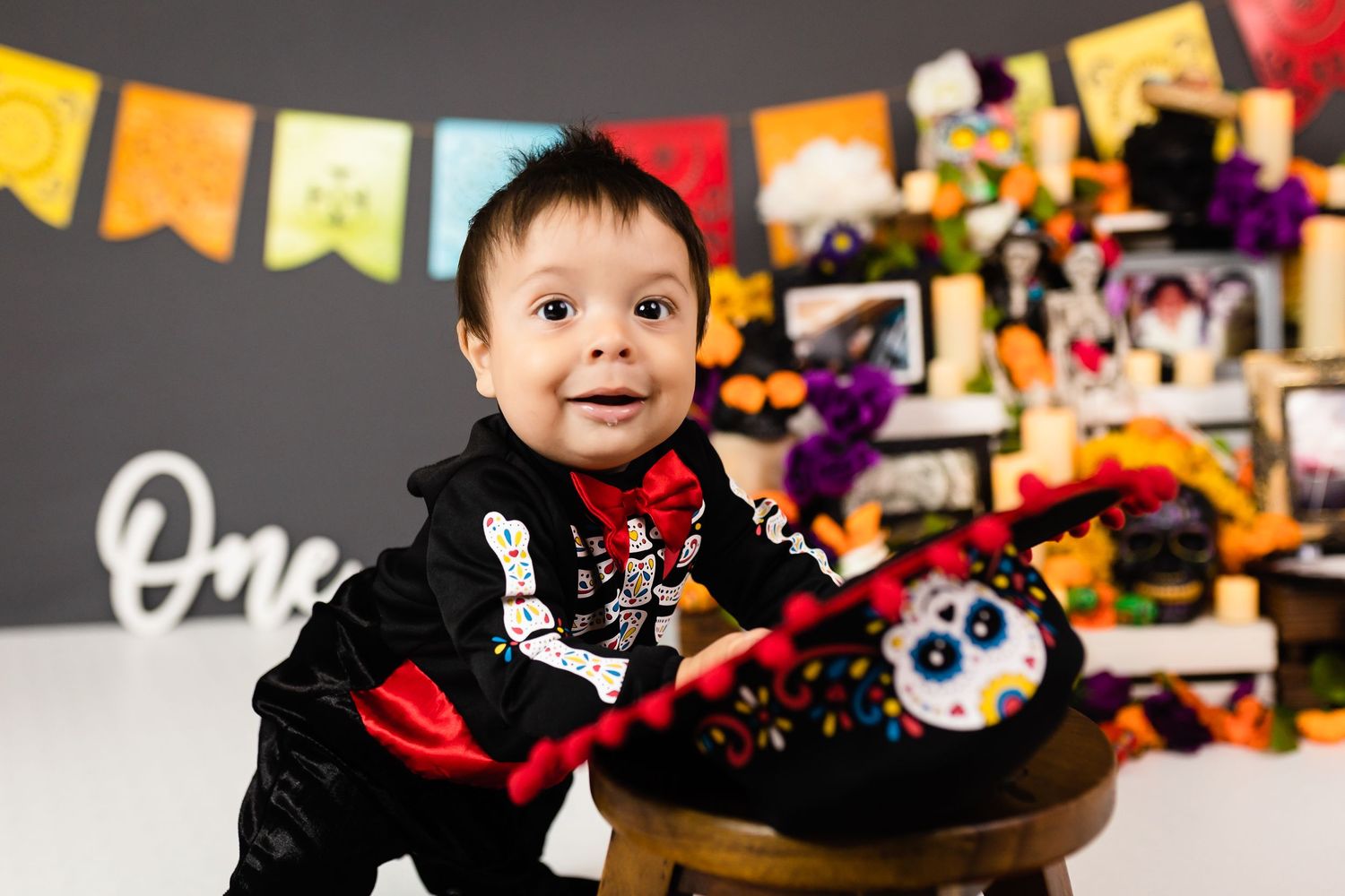 1st birthday cake smash photos dia de los muertos